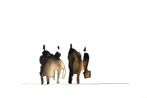 Elephant wandInk on paper36.5 x 12 cm 2011