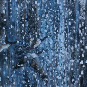 Flying through snowAcrylic on Canvas36.5cm x 36.5 cm sold
