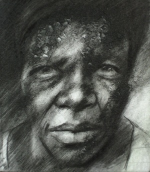 Head 9 Graphite 26cm x 22 cm