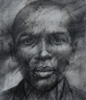 Head 7 Graphite 26cm x 22 cm